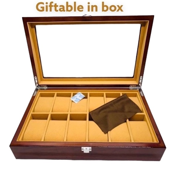 Solid Wood Jewelry Box With Glass Top GIFTABLE 14.5 x 8.25 x 3.25 New in… - Picture 7 of 7